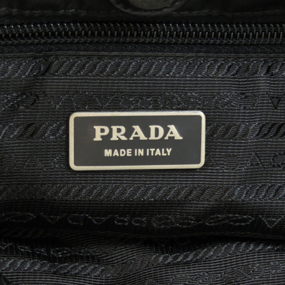 Prada logo plate Black Shoulder Crossbody bag - Picture 6 of 11